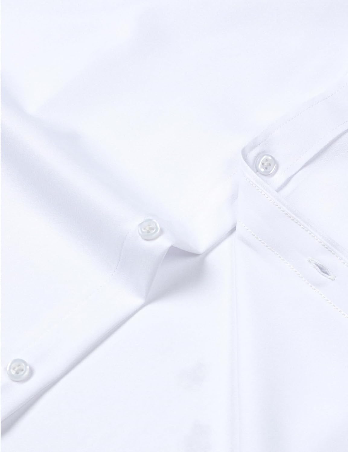 Stitch Boss: Men's Stretch Wrinkle Free Dress Shirts Formal Wedding Prom Long Sleeve Slim Fit Button Down Shirt