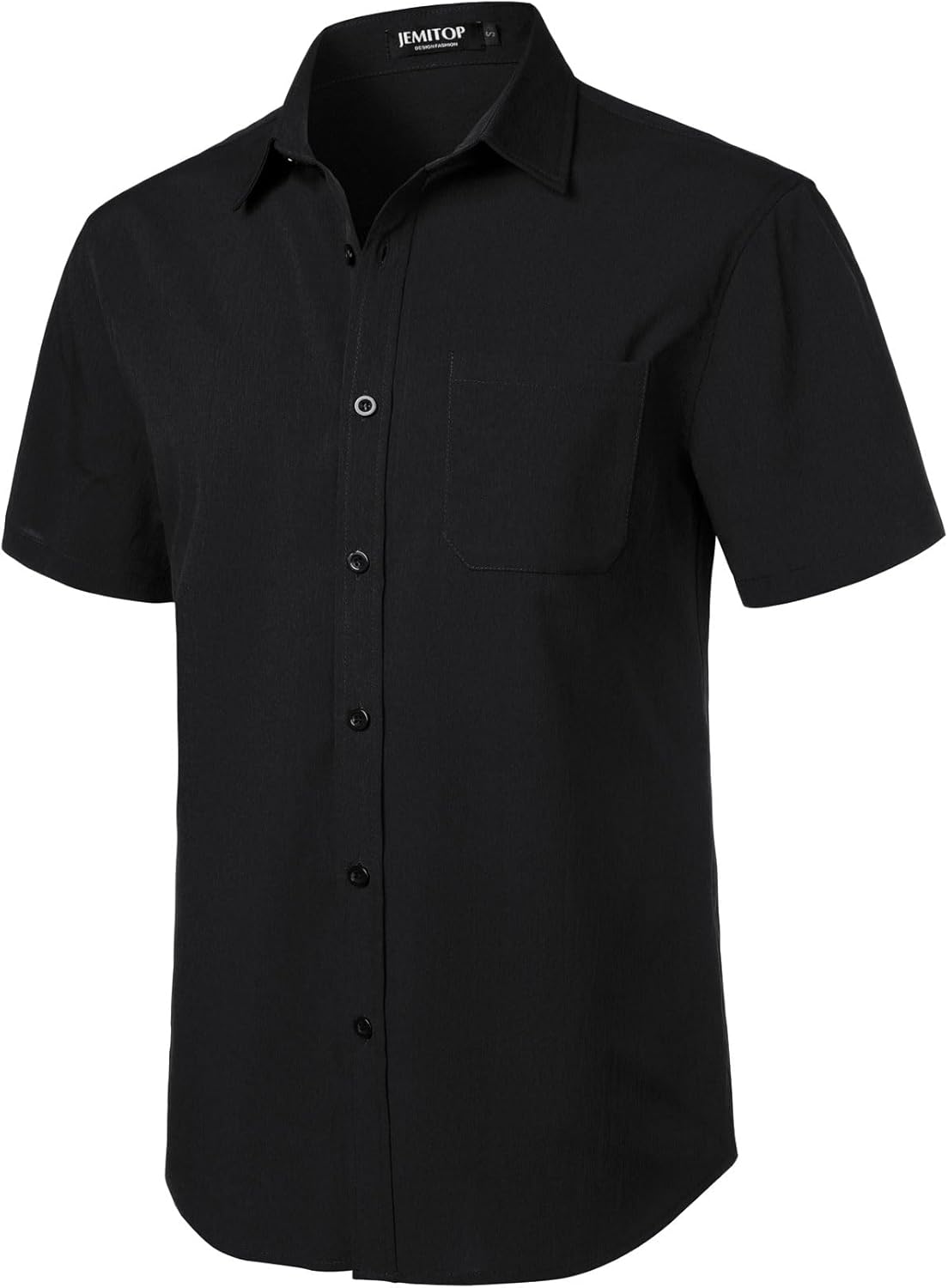 Stitch Boss: Men's Stretch Wrinkle Free Short Sleeve Texture Shirt Summer Lightweight Button Down Shirts for Beach Vacation