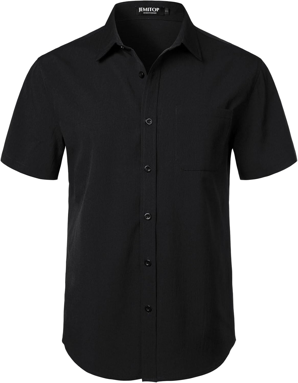 Stitch Boss: Men's Stretch Wrinkle Free Short Sleeve Texture Shirt Summer Lightweight Button Down Shirts for Beach Vacation