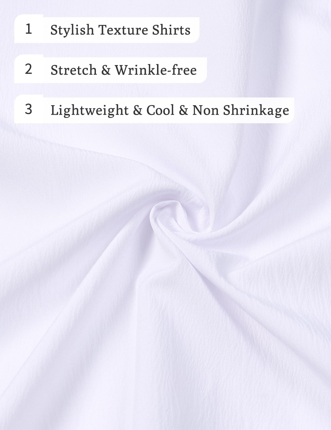 Stitch Boss: Men's Stretch Wrinkle Free Short Sleeve Texture Shirt Summer Lightweight Button Down Shirts for Beach Vacation