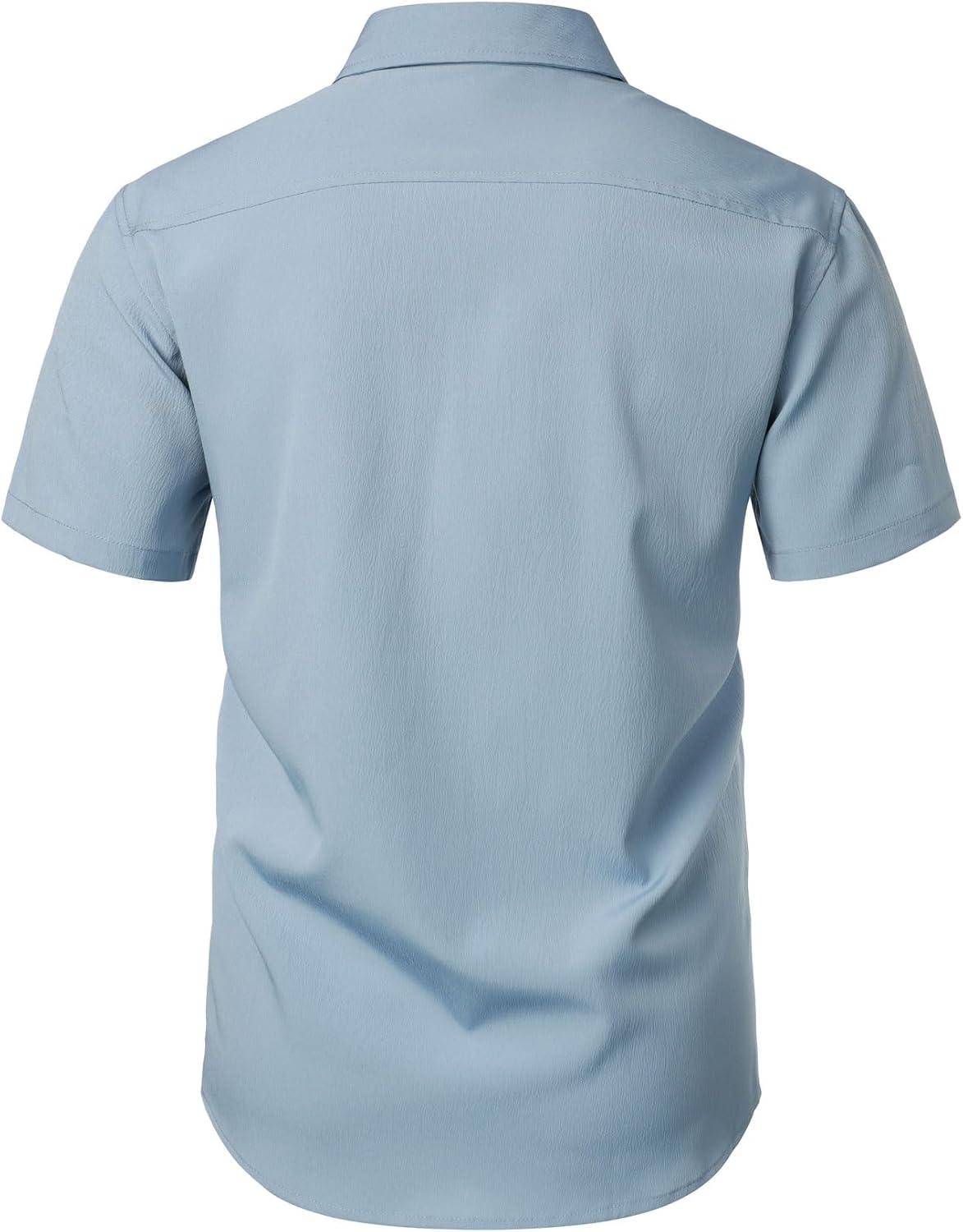 Stitch Boss: Men's Stretch Wrinkle Free Short Sleeve Texture Shirt Summer Lightweight Button Down Shirts for Beach Vacation