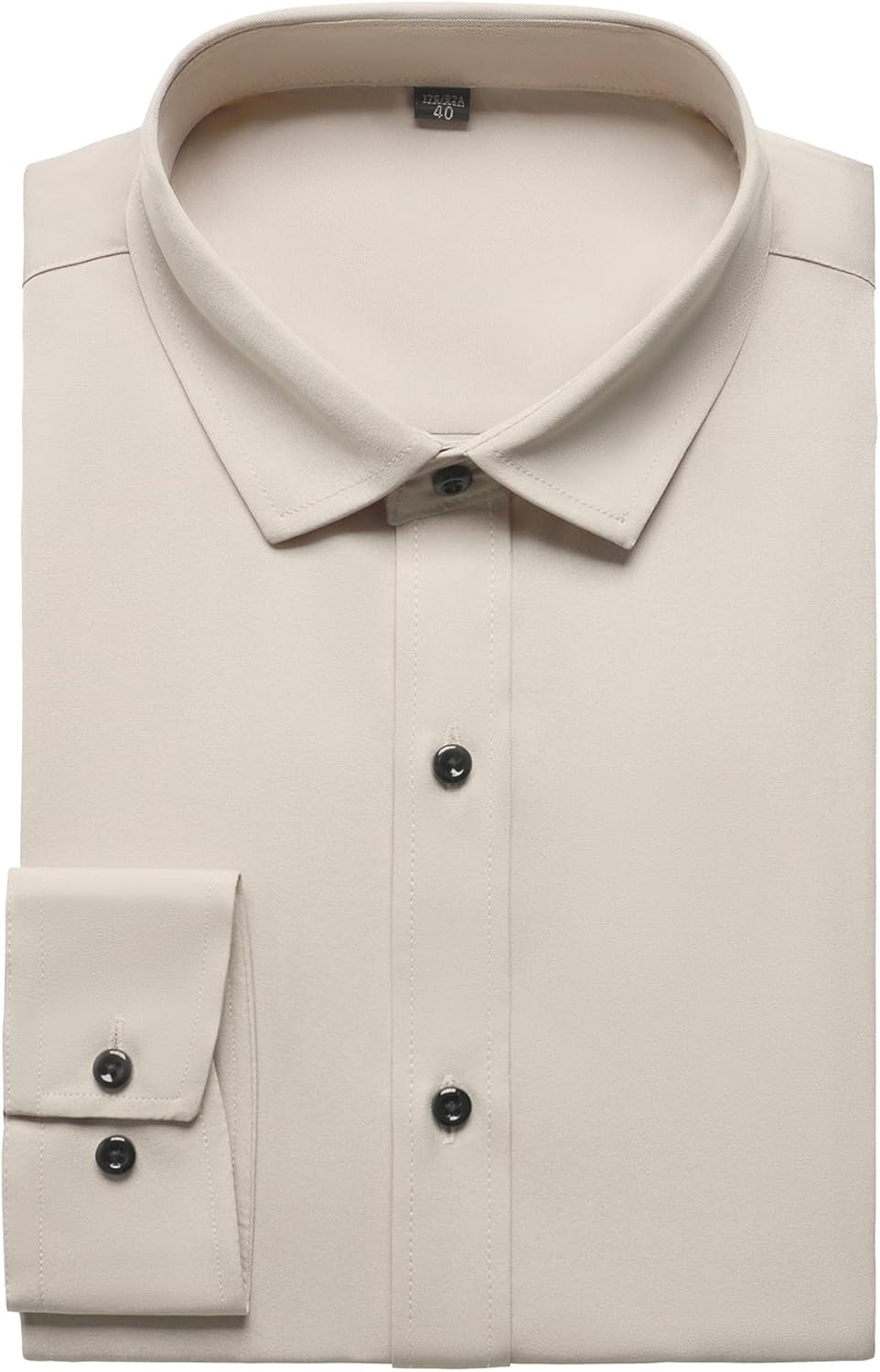 Stitch Boss: Men's Stretch Wrinkle Free Dress Shirts Formal Wedding Prom Long Sleeve Slim Fit Button Down Shirt