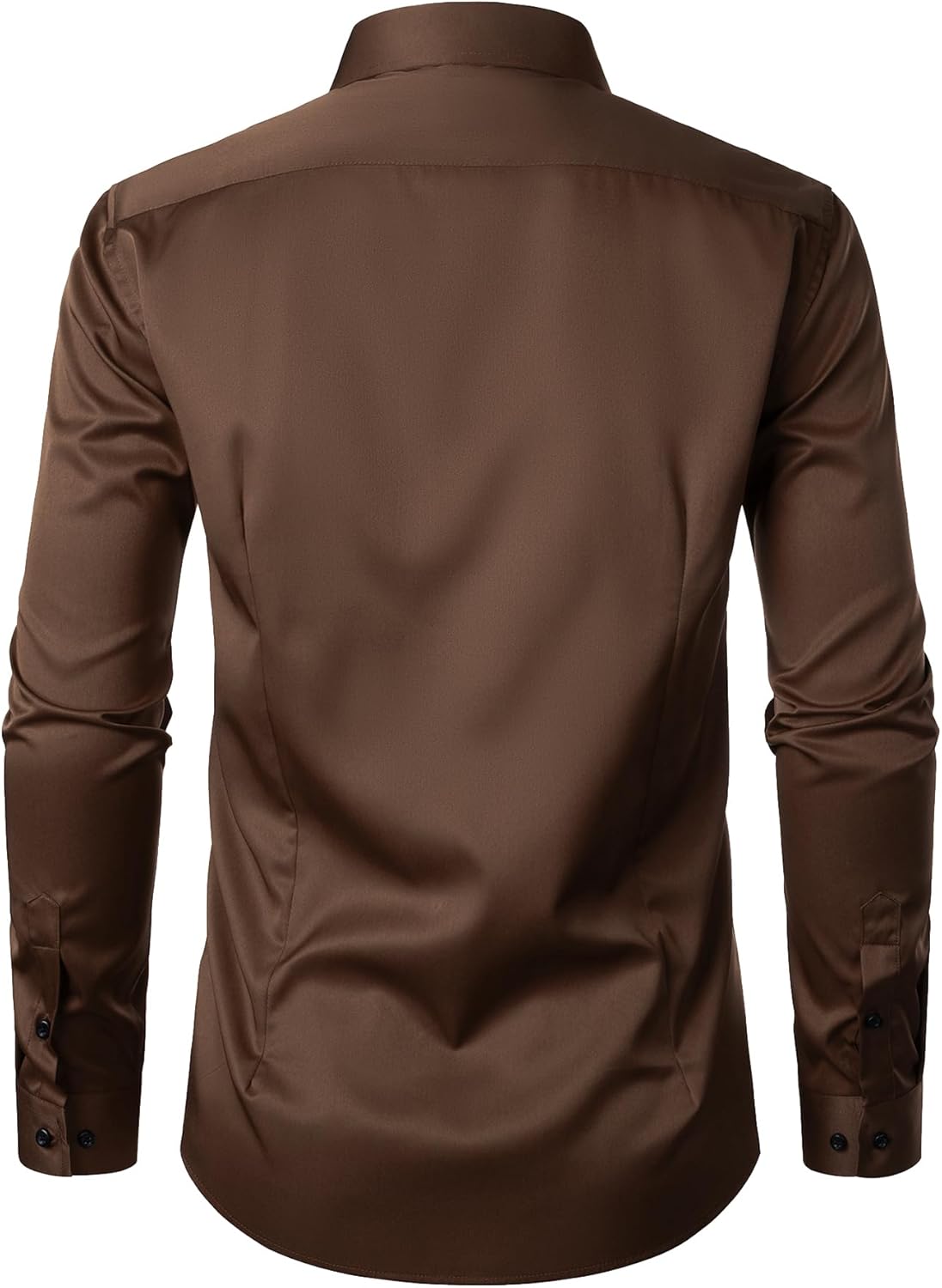 Stitch Boss: Men's Stretch Wrinkle Free Dress Shirts Formal Wedding Prom Long Sleeve Slim Fit Button Down Shirt