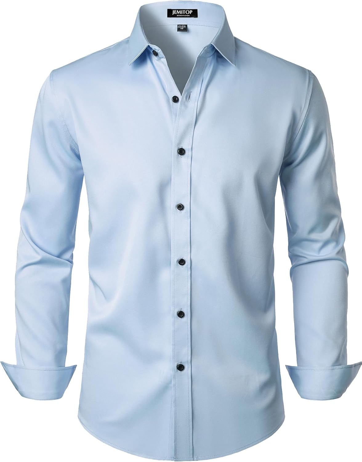 Stitch Boss: Men's Stretch Wrinkle Free Dress Shirts Formal Wedding Prom Long Sleeve Slim Fit Button Down Shirt