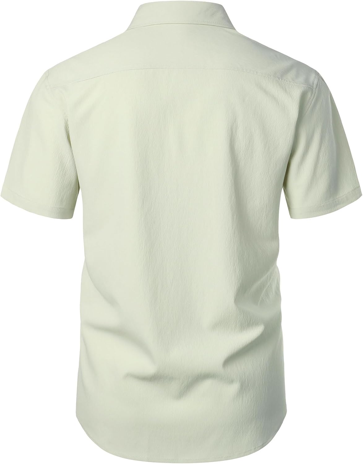 Stitch Boss: Men's Stretch Wrinkle Free Short Sleeve Texture Shirt Summer Lightweight Button Down Shirts for Beach Vacation