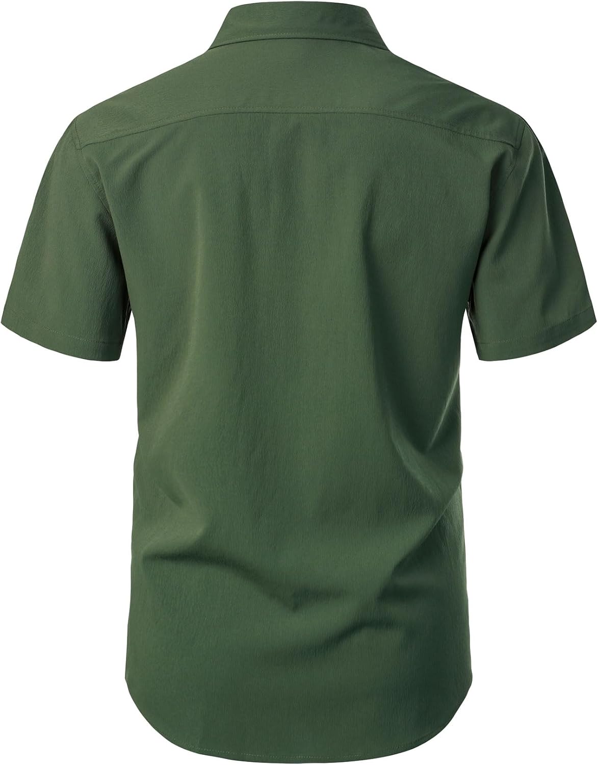 Stitch Boss: Men's Stretch Wrinkle Free Short Sleeve Texture Shirt Summer Lightweight Button Down Shirts for Beach Vacation