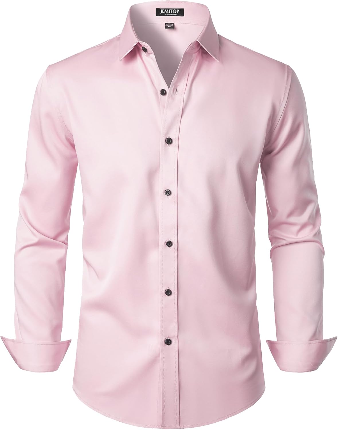 Stitch Boss: Men's Stretch Wrinkle Free Dress Shirts Formal Wedding Prom Long Sleeve Slim Fit Button Down Shirt