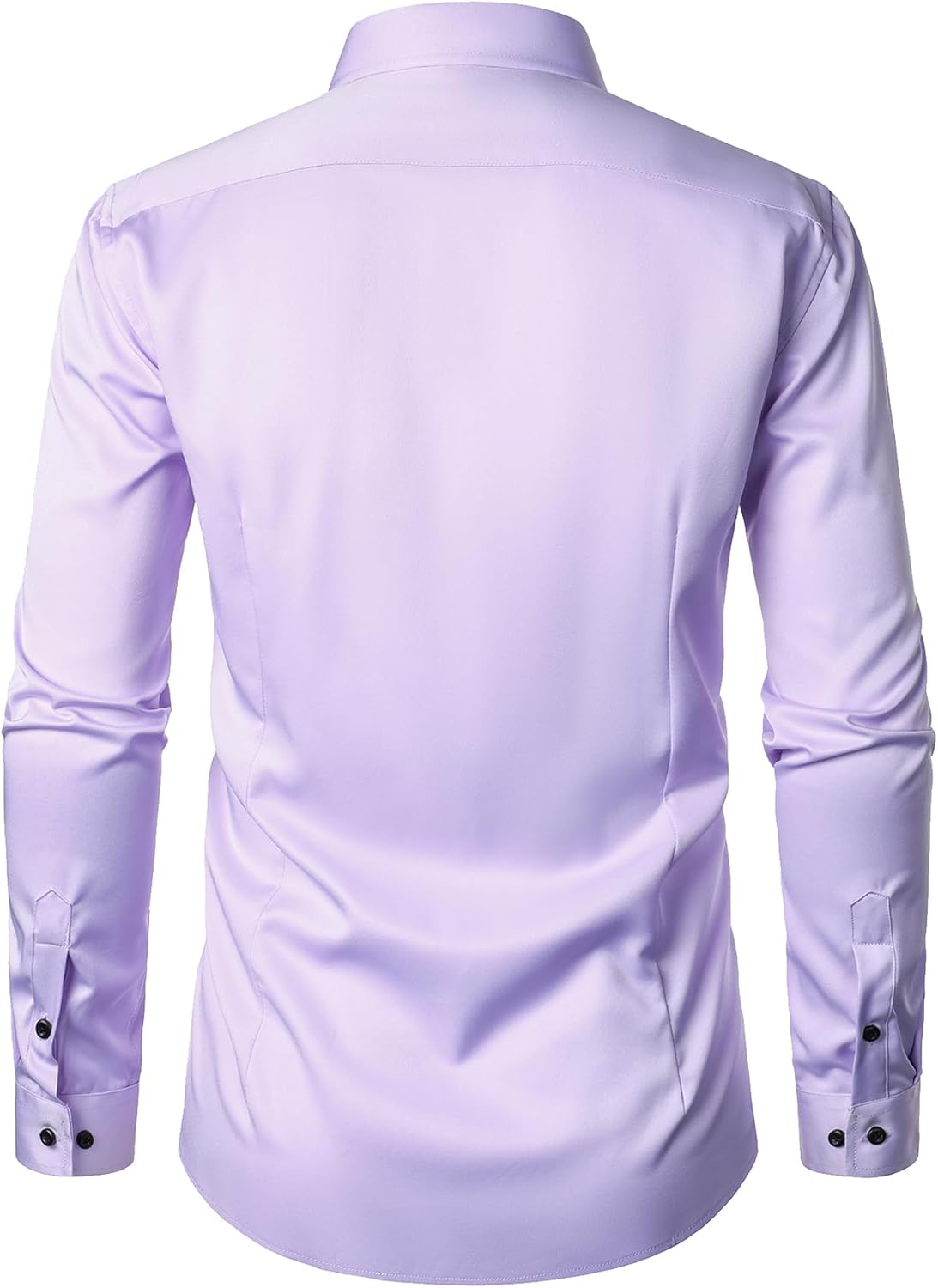 Stitch Boss: Men's Stretch Wrinkle Free Dress Shirts Formal Wedding Prom Long Sleeve Slim Fit Button Down Shirt