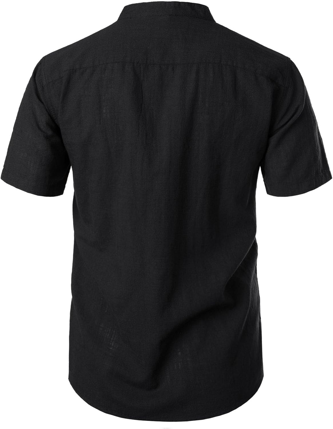 Stitch Boss: Men's Summer Lightweight Cotton Linen Shirts Casual Short Sleeve Breathable Banded Collar Henley for Beach Vacation