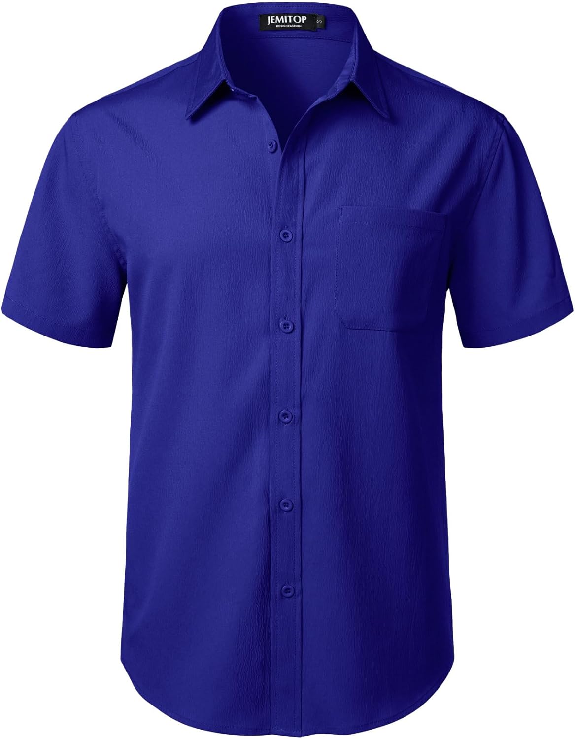 Stitch Boss: Men's Stretch Wrinkle Free Short Sleeve Texture Shirt Summer Lightweight Button Down Shirts for Beach Vacation