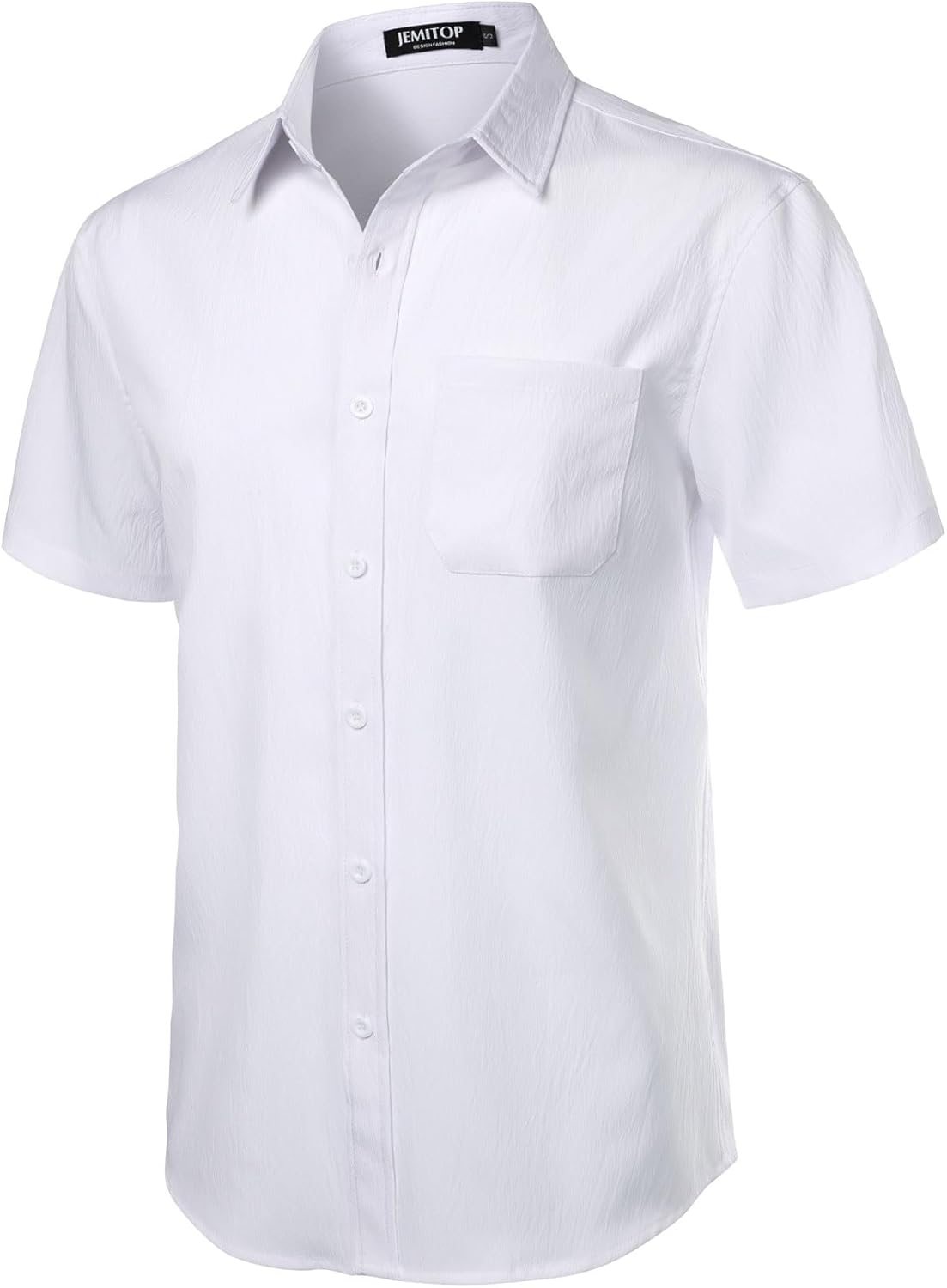 Stitch Boss: Men's Stretch Wrinkle Free Short Sleeve Texture Shirt Summer Lightweight Button Down Shirts for Beach Vacation