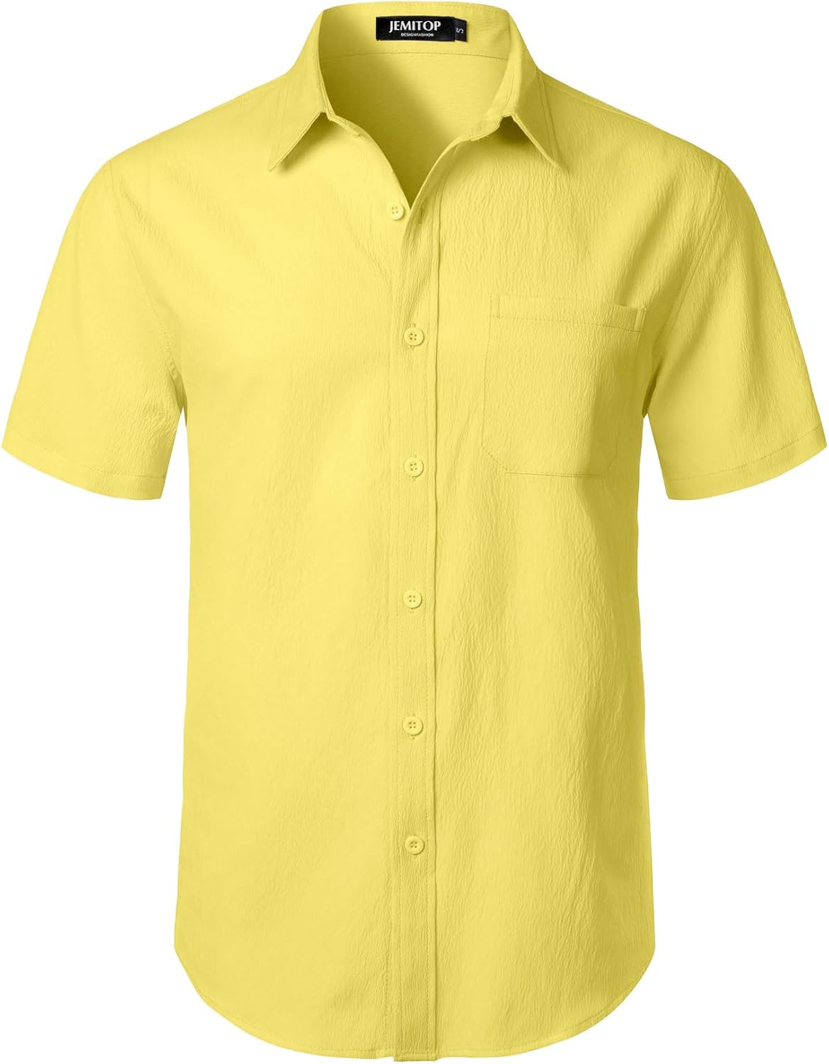 Stitch Boss: Men's Stretch Wrinkle Free Short Sleeve Texture Shirt Summer Lightweight Button Down Shirts for Beach Vacation