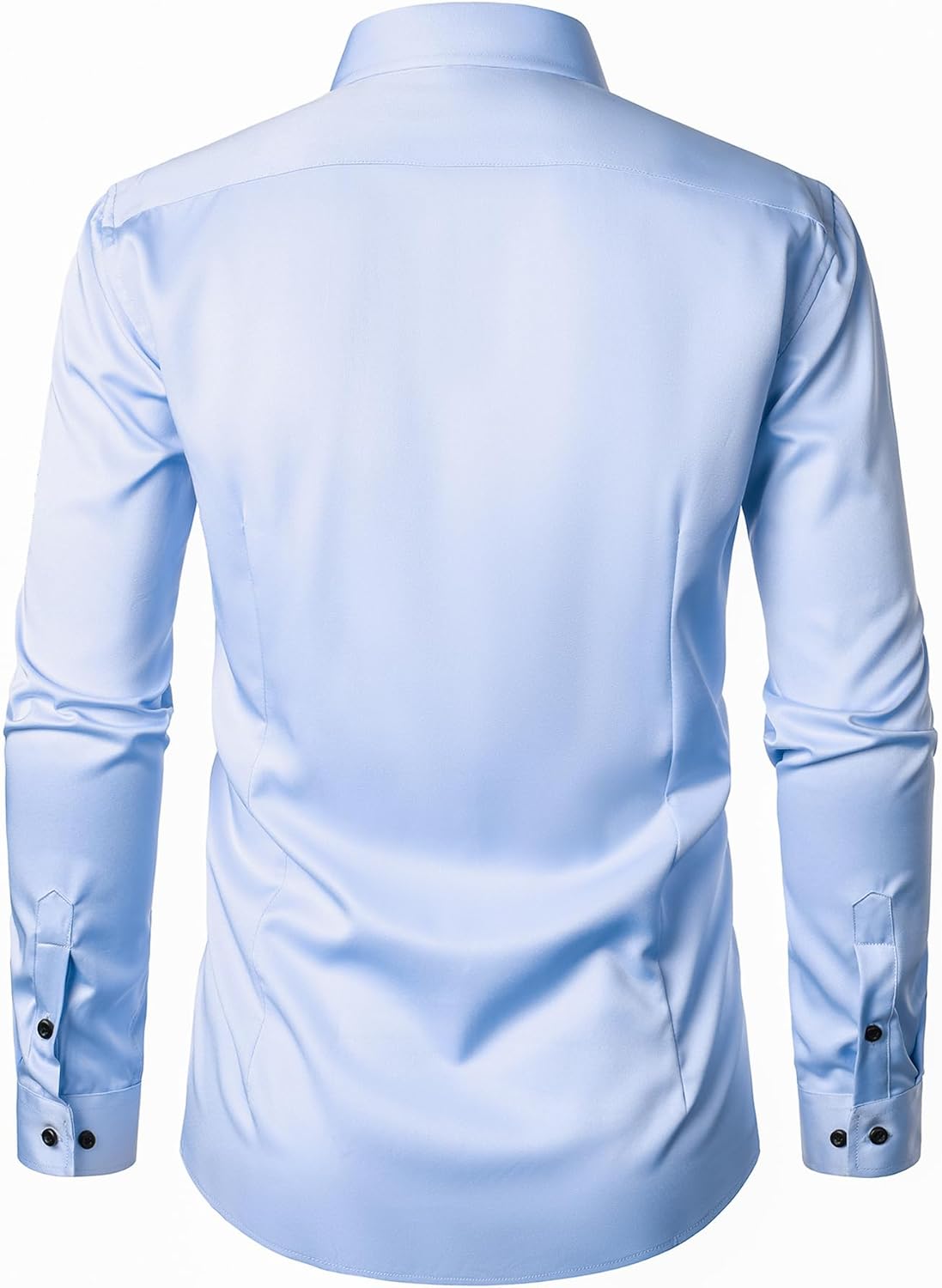 Stitch Boss: Men's Stretch Wrinkle Free Dress Shirts Formal Wedding Prom Long Sleeve Slim Fit Button Down Shirt