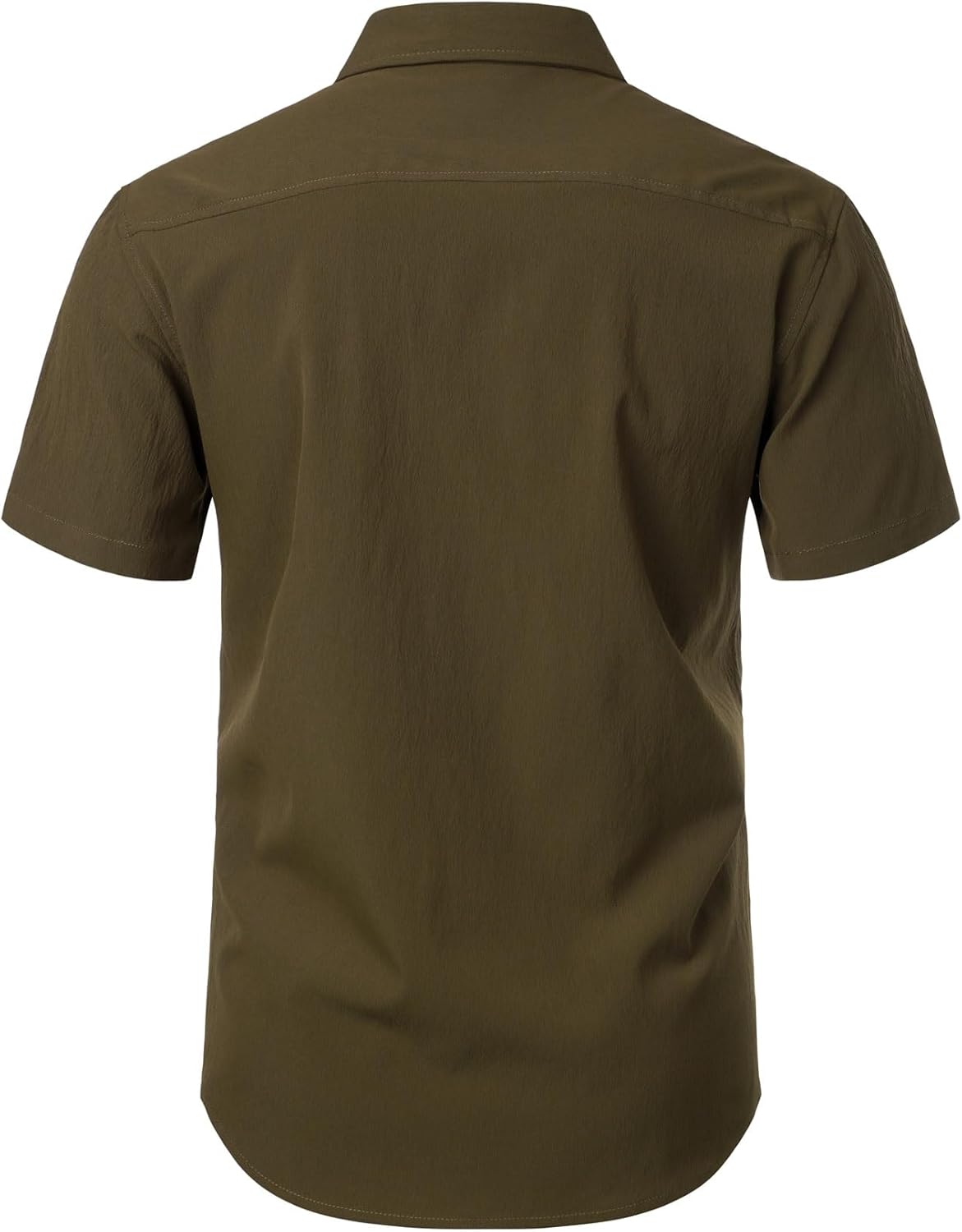 Stitch Boss: Men's Stretch Wrinkle Free Short Sleeve Texture Shirt Summer Lightweight Button Down Shirts for Beach Vacation