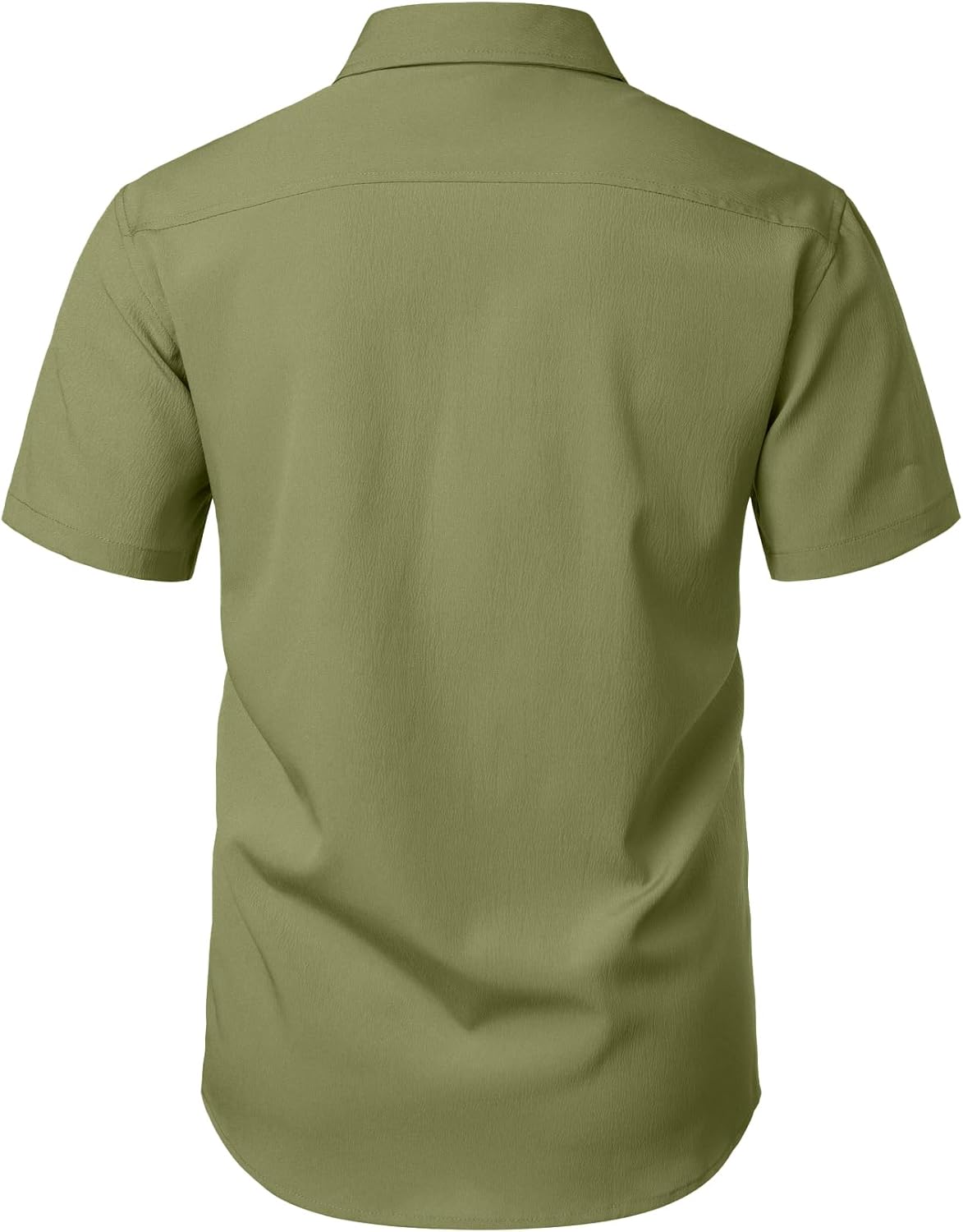 Stitch Boss: Men's Stretch Wrinkle Free Short Sleeve Texture Shirt Summer Lightweight Button Down Shirts for Beach Vacation