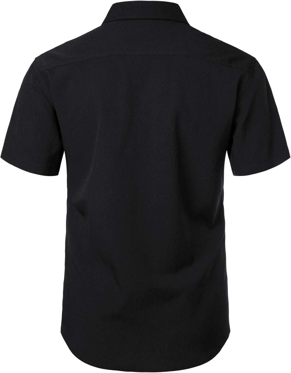 Stitch Boss: Men's Stretch Wrinkle Free Short Sleeve Texture Shirt Summer Lightweight Button Down Shirts for Beach Vacation