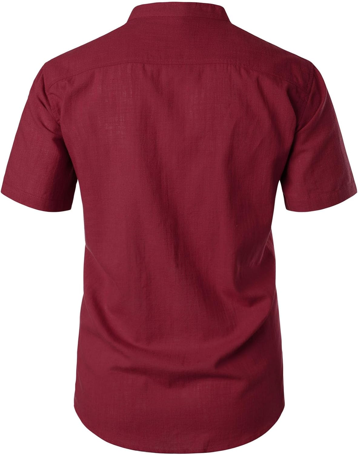 Stitch Boss: Men's Summer Lightweight Cotton Linen Shirts Casual Short Sleeve Breathable Banded Collar Henley for Beach Vacation