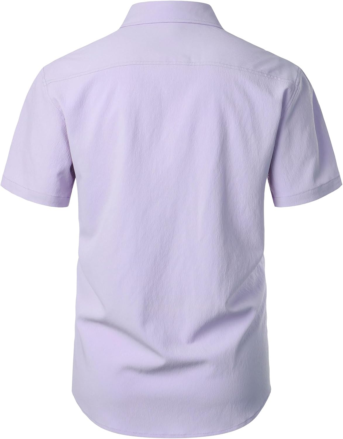 Stitch Boss: Men's Stretch Wrinkle Free Short Sleeve Texture Shirt Summer Lightweight Button Down Shirts for Beach Vacation