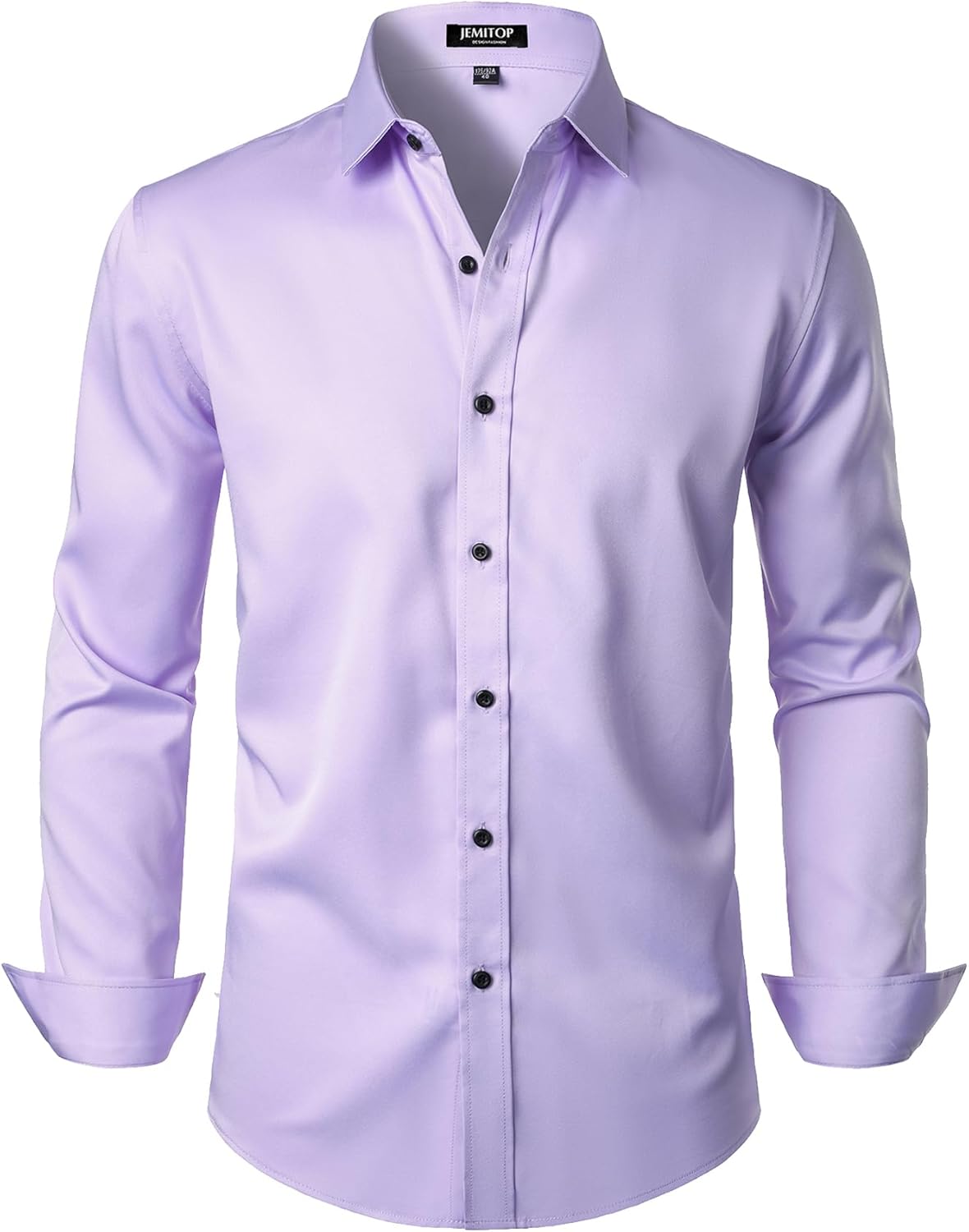 Stitch Boss: Men's Stretch Wrinkle Free Dress Shirts Formal Wedding Prom Long Sleeve Slim Fit Button Down Shirt
