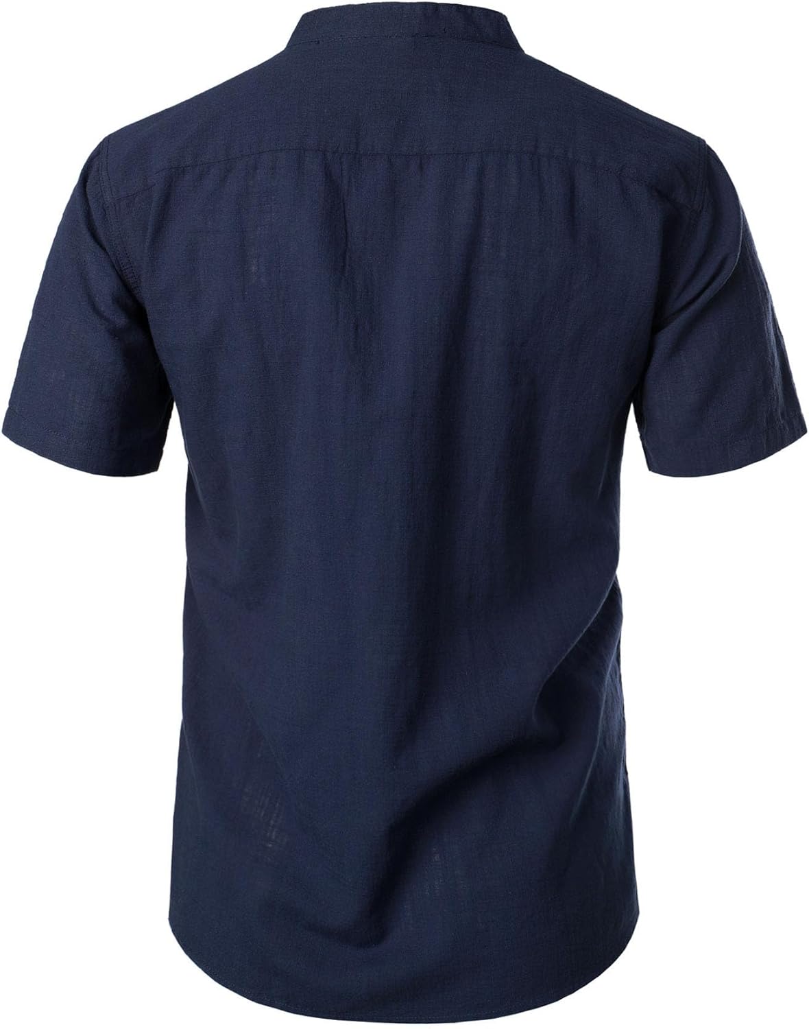 Stitch Boss: Men's Summer Lightweight Cotton Linen Shirts Casual Short Sleeve Breathable Banded Collar Henley for Beach Vacation