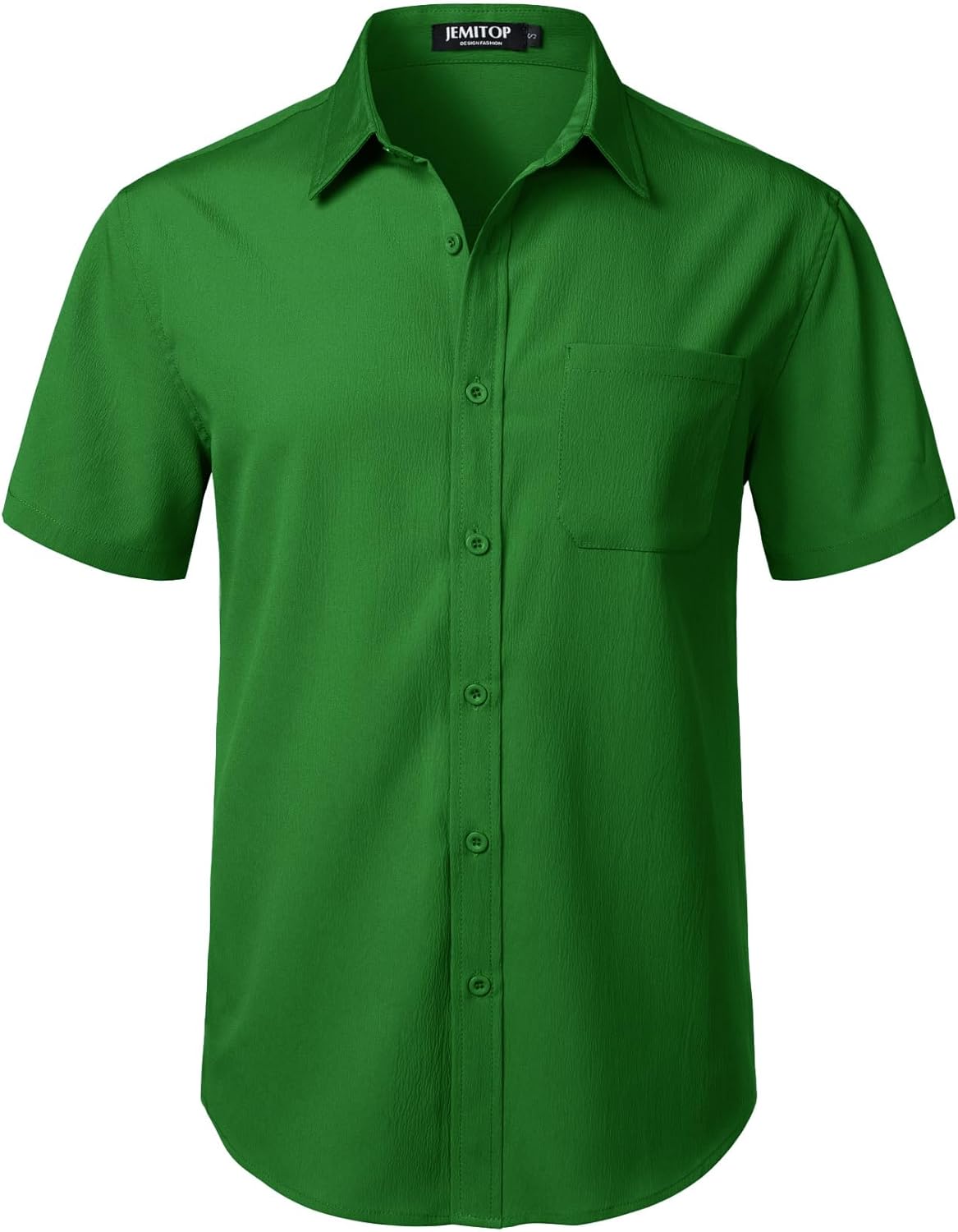 Stitch Boss: Men's Stretch Wrinkle Free Short Sleeve Texture Shirt Summer Lightweight Button Down Shirts for Beach Vacation