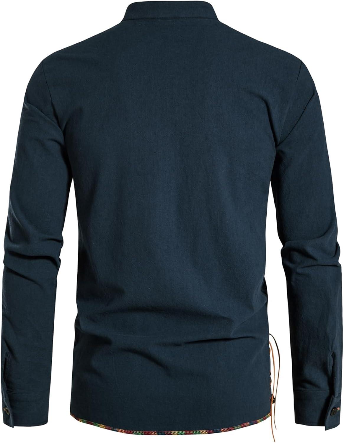 Stitch Boss: Men's Pure Cotton Retro Lace Up Shirts for Renaissance Pirate Viking Medieval