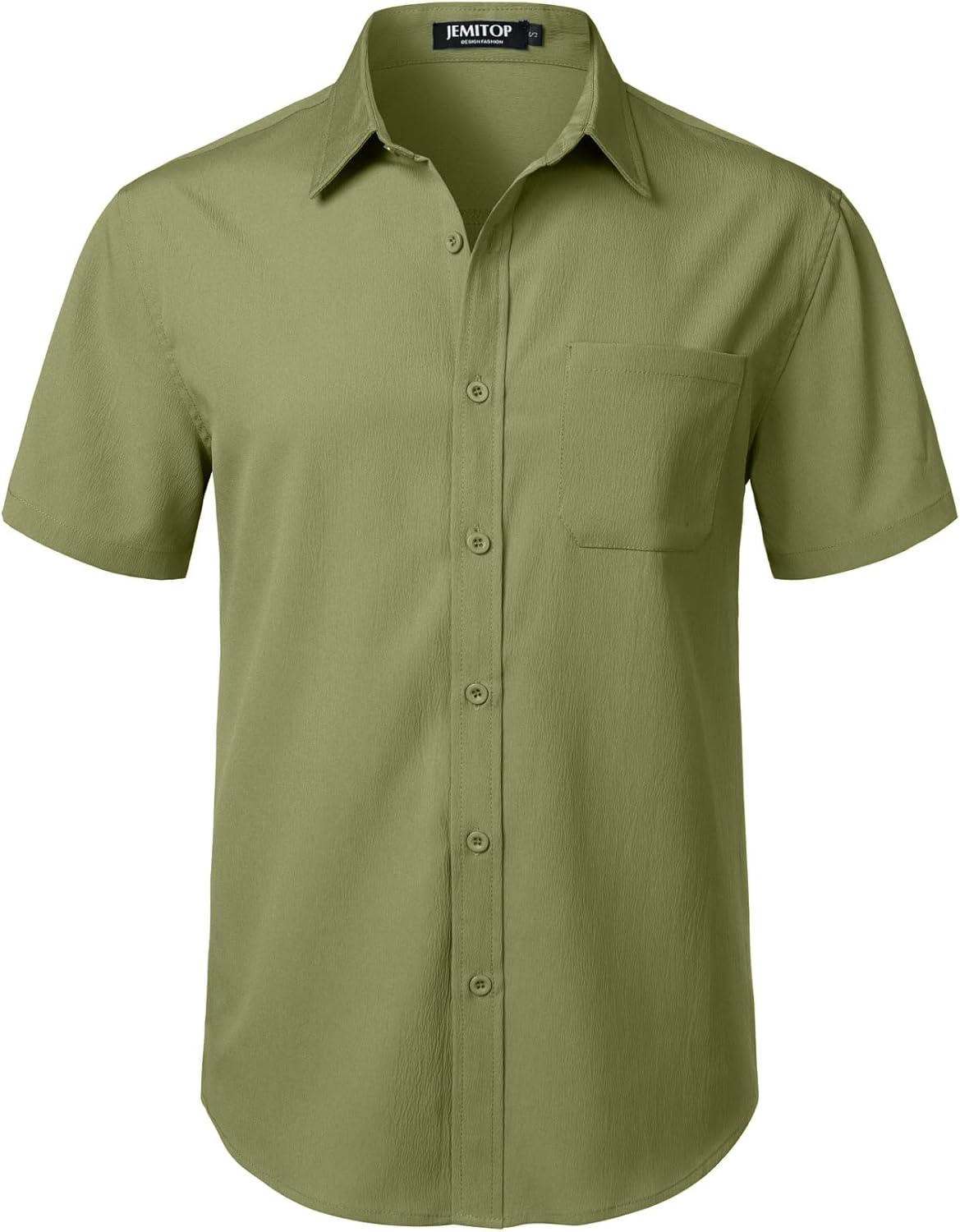 Stitch Boss: Men's Stretch Wrinkle Free Short Sleeve Texture Shirt Summer Lightweight Button Down Shirts for Beach Vacation