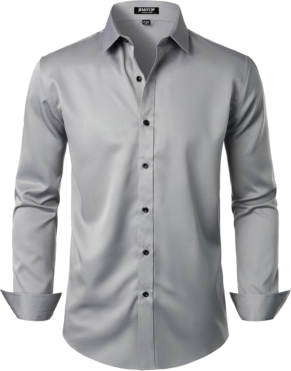 Stitch Boss: Men's Stretch Wrinkle Free Dress Shirts Formal Wedding Prom Long Sleeve Slim Fit Button Down Shirt