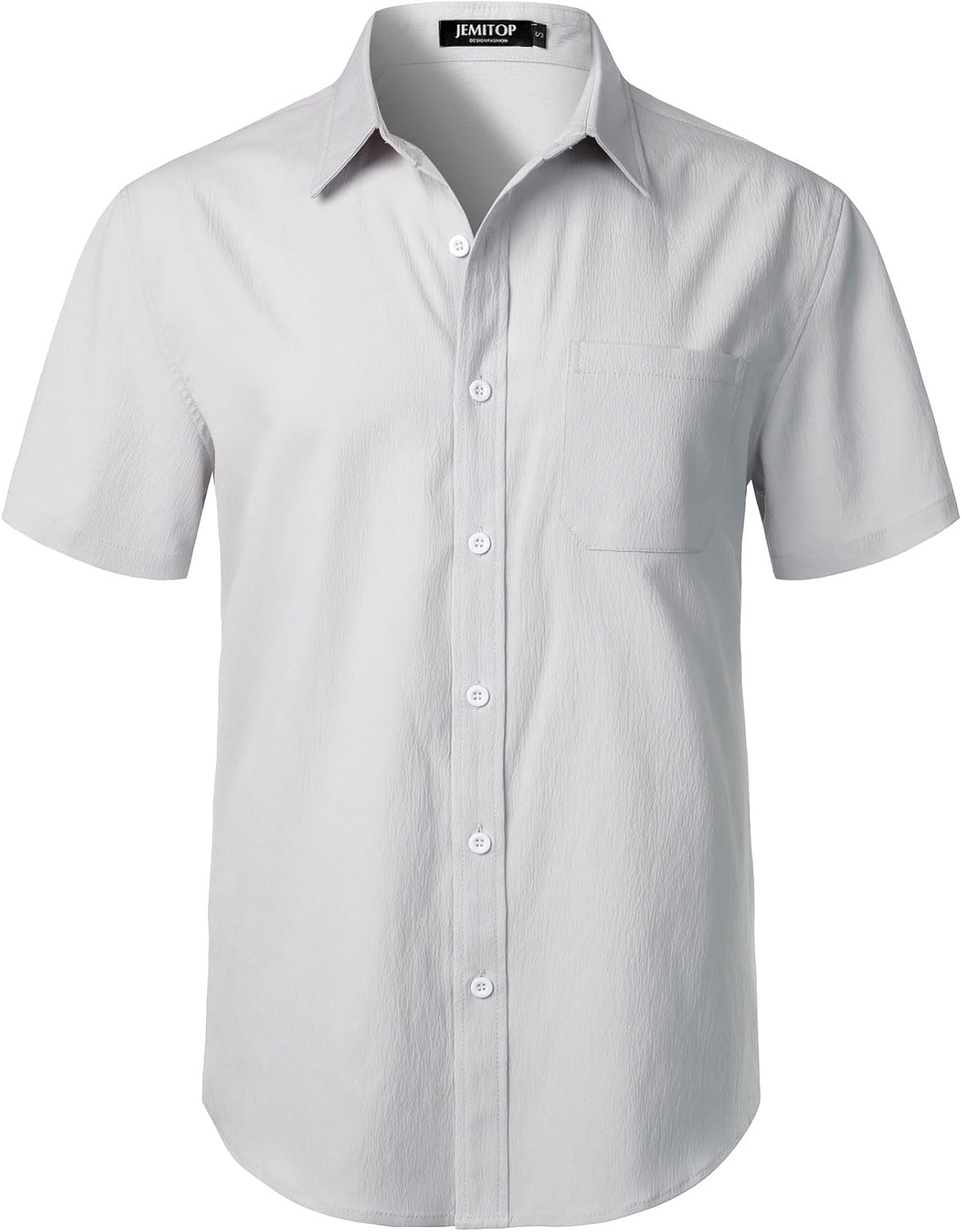 Stitch Boss: Men's Stretch Wrinkle Free Short Sleeve Texture Shirt Summer Lightweight Button Down Shirts for Beach Vacation