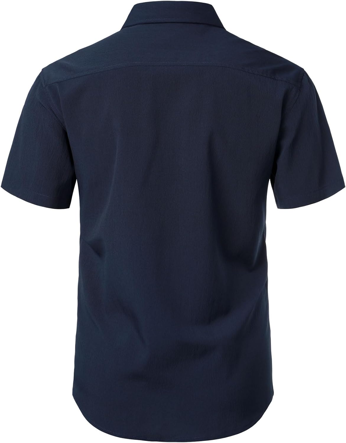 Stitch Boss: Men's Stretch Wrinkle Free Short Sleeve Texture Shirt Summer Lightweight Button Down Shirts for Beach Vacation