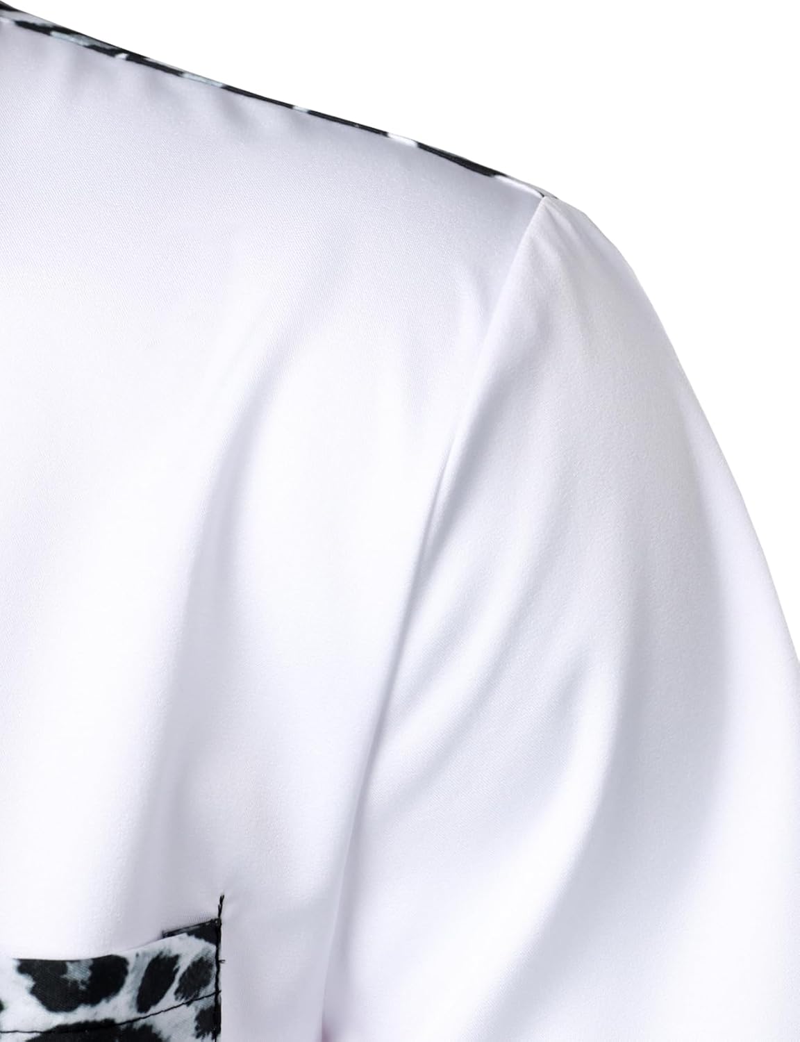 Stitch Boss: Men's Stretchy Causal Leopard Cheetah Print Short Sleeve Slim Fit Button Up Shirt