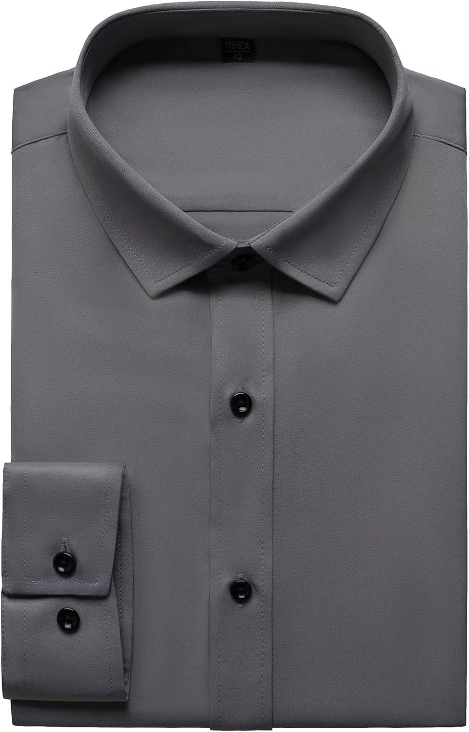Stitch Boss: Men's Stretch Wrinkle Free Dress Shirts Formal Wedding Prom Long Sleeve Slim Fit Button Down Shirt