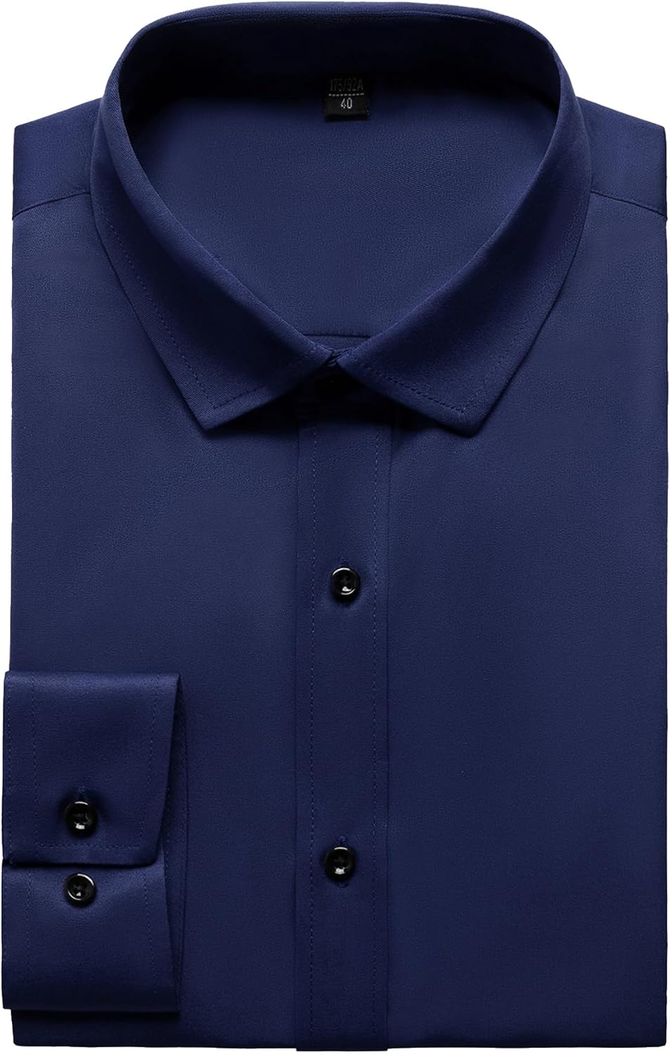 Stitch Boss: Men's Stretch Wrinkle Free Dress Shirts Formal Wedding Prom Long Sleeve Slim Fit Button Down Shirt