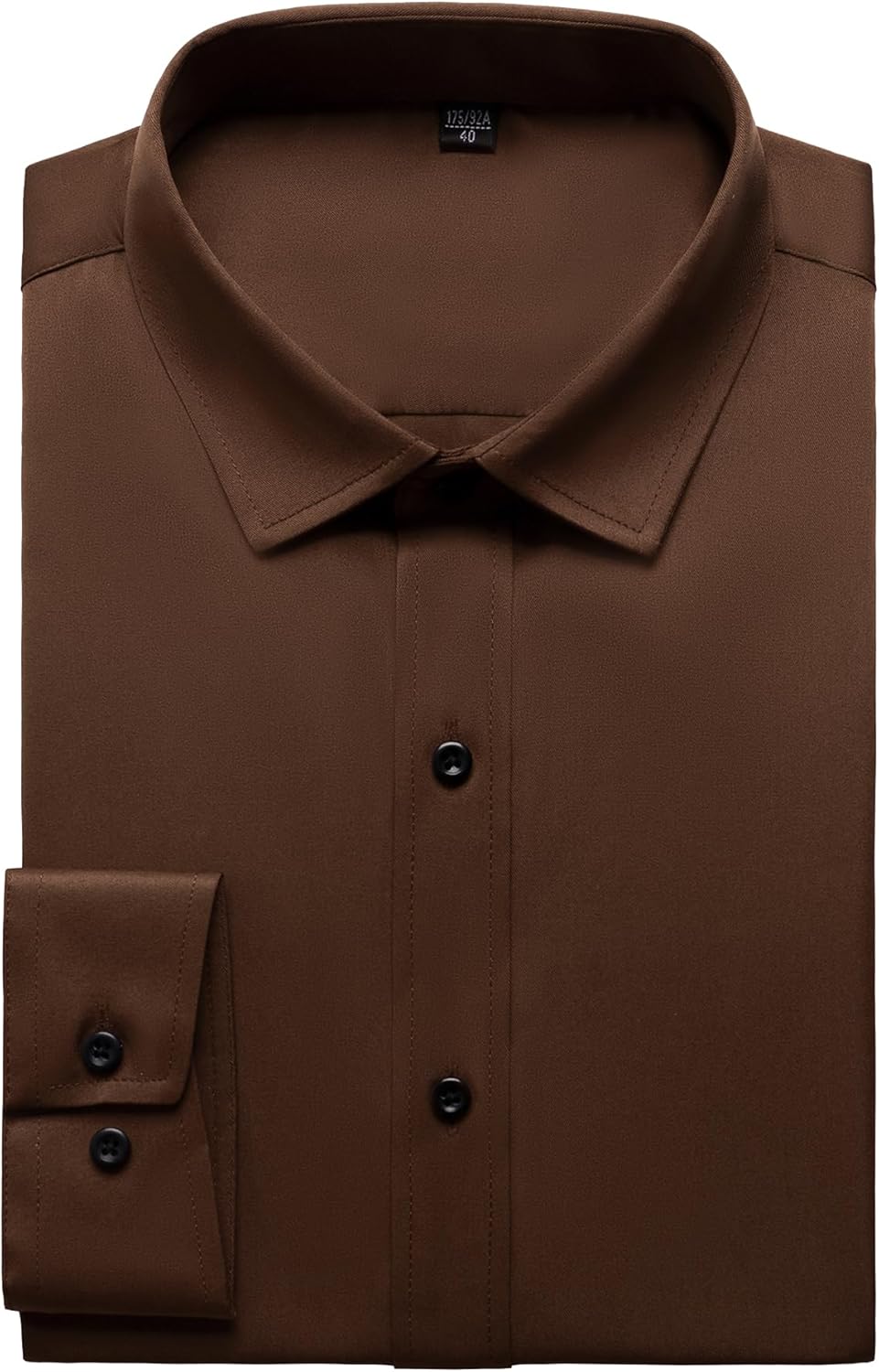 Stitch Boss: Men's Stretch Wrinkle Free Dress Shirts Formal Wedding Prom Long Sleeve Slim Fit Button Down Shirt