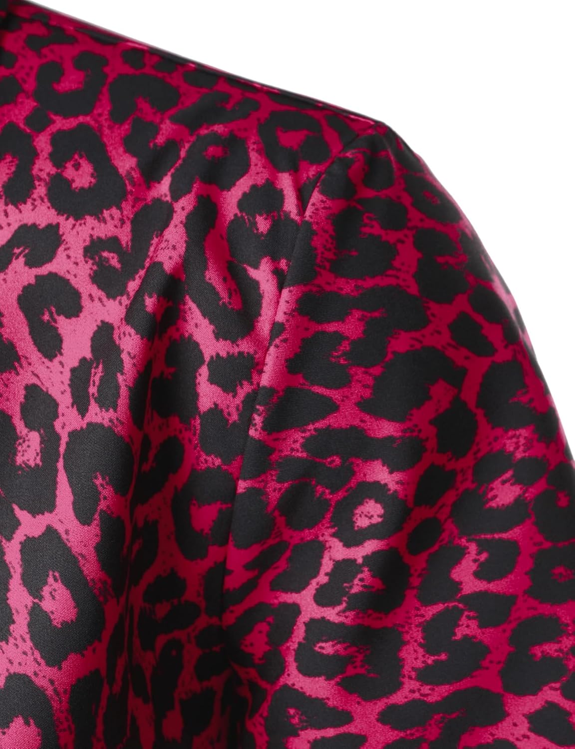 Stitch Boss: Men's Stretchy Causal Leopard Cheetah Print Short Sleeve Slim Fit Button Up Shirt