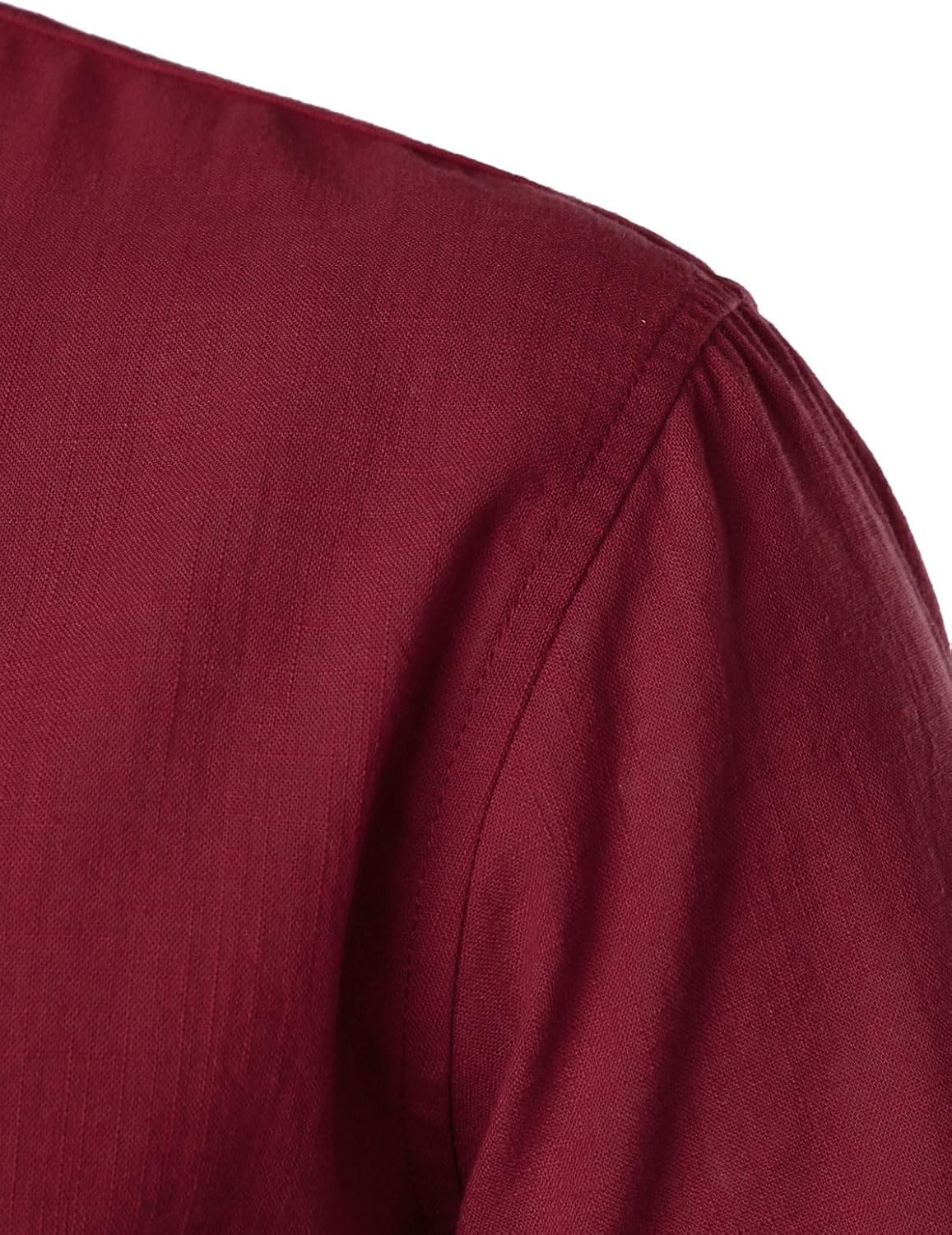 Stitch Boss: Men's Summer Lightweight Cotton Linen Shirts Casual Short Sleeve Breathable Banded Collar Henley for Beach Vacation