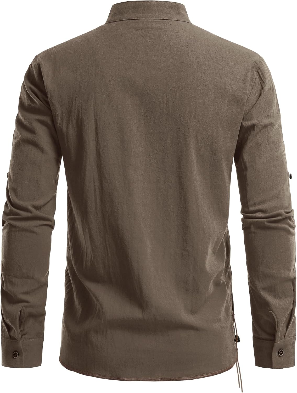 Stitch Boss: Men's Pure Cotton Retro Lace Up Shirts for Renaissance Pirate Viking Medieval