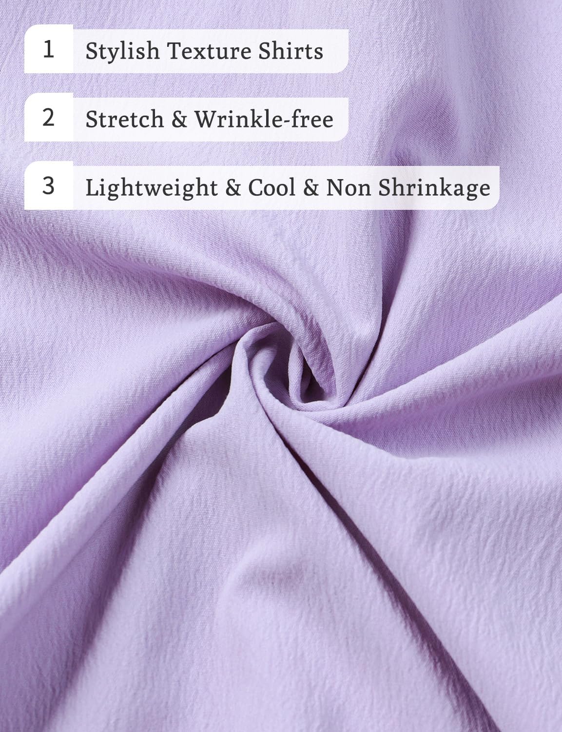 Stitch Boss: Men's Stretch Wrinkle Free Short Sleeve Texture Shirt Summer Lightweight Button Down Shirts for Beach Vacation