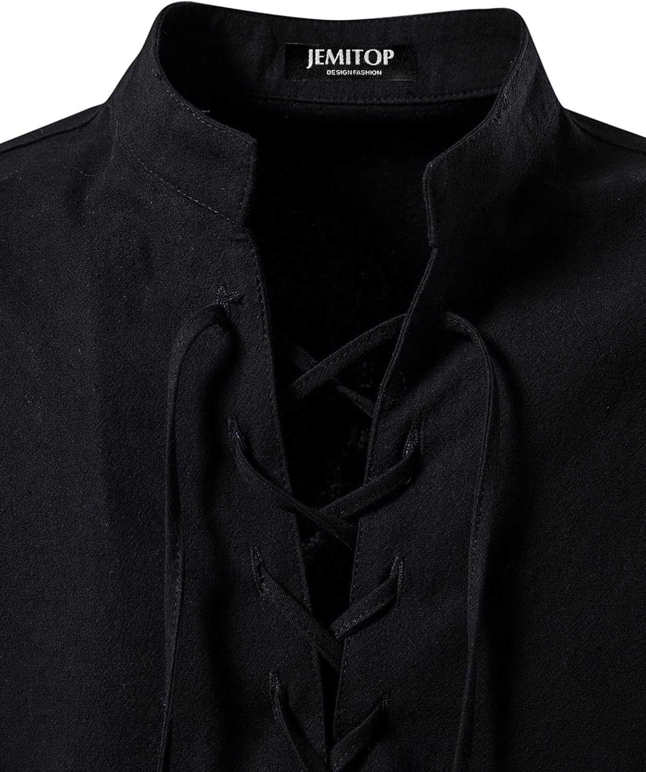 Stitch Boss: Men's Pure Cotton Retro Lace Up Shirts for Renaissance Pirate Viking Medieval