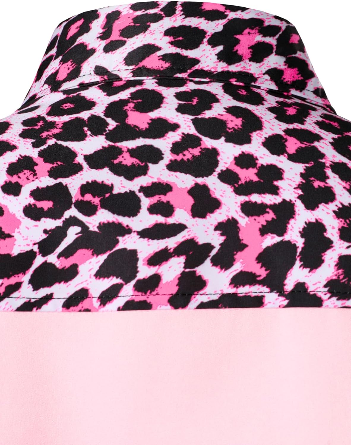 Stitch Boss: Men's Stretchy Causal Leopard Cheetah Print Short Sleeve Slim Fit Button Up Shirt