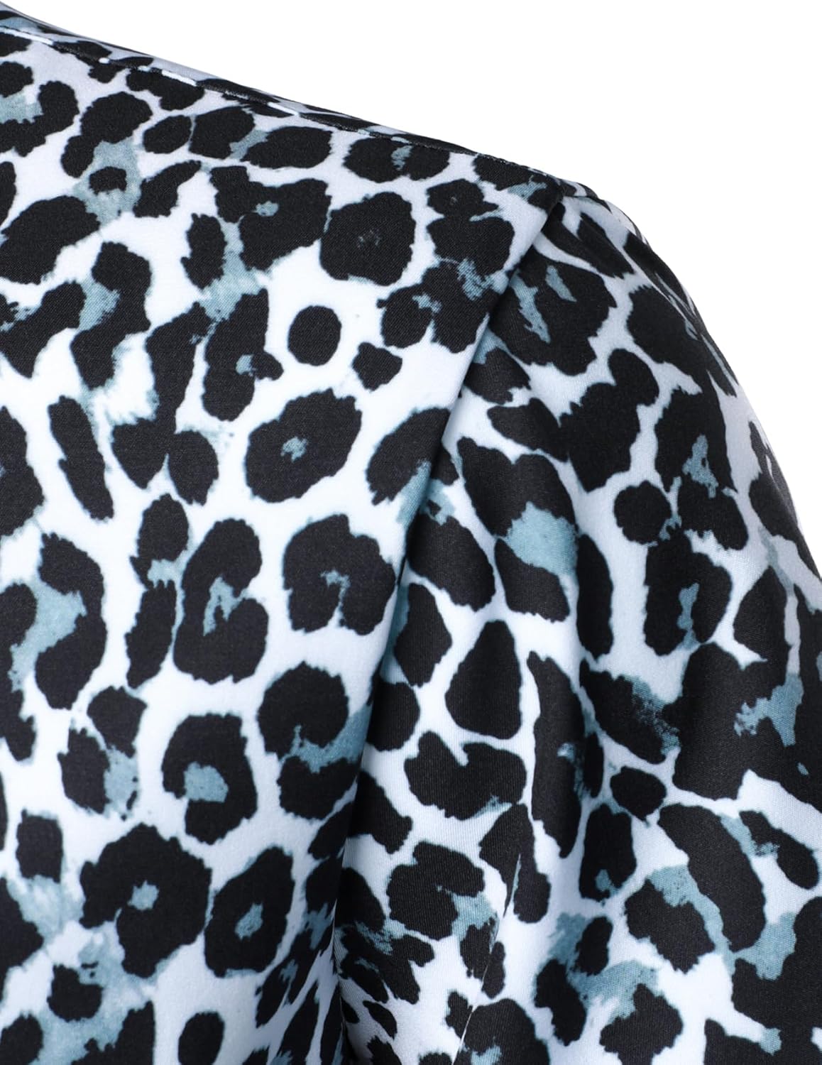 Stitch Boss: Men's Stretchy Causal Leopard Cheetah Print Short Sleeve Slim Fit Button Up Shirt