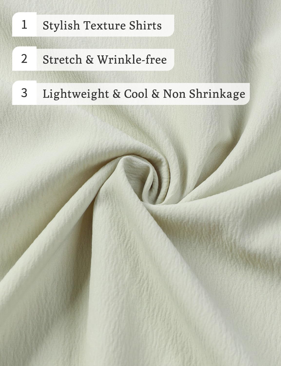 Stitch Boss: Men's Stretch Wrinkle Free Short Sleeve Texture Shirt Summer Lightweight Button Down Shirts for Beach Vacation