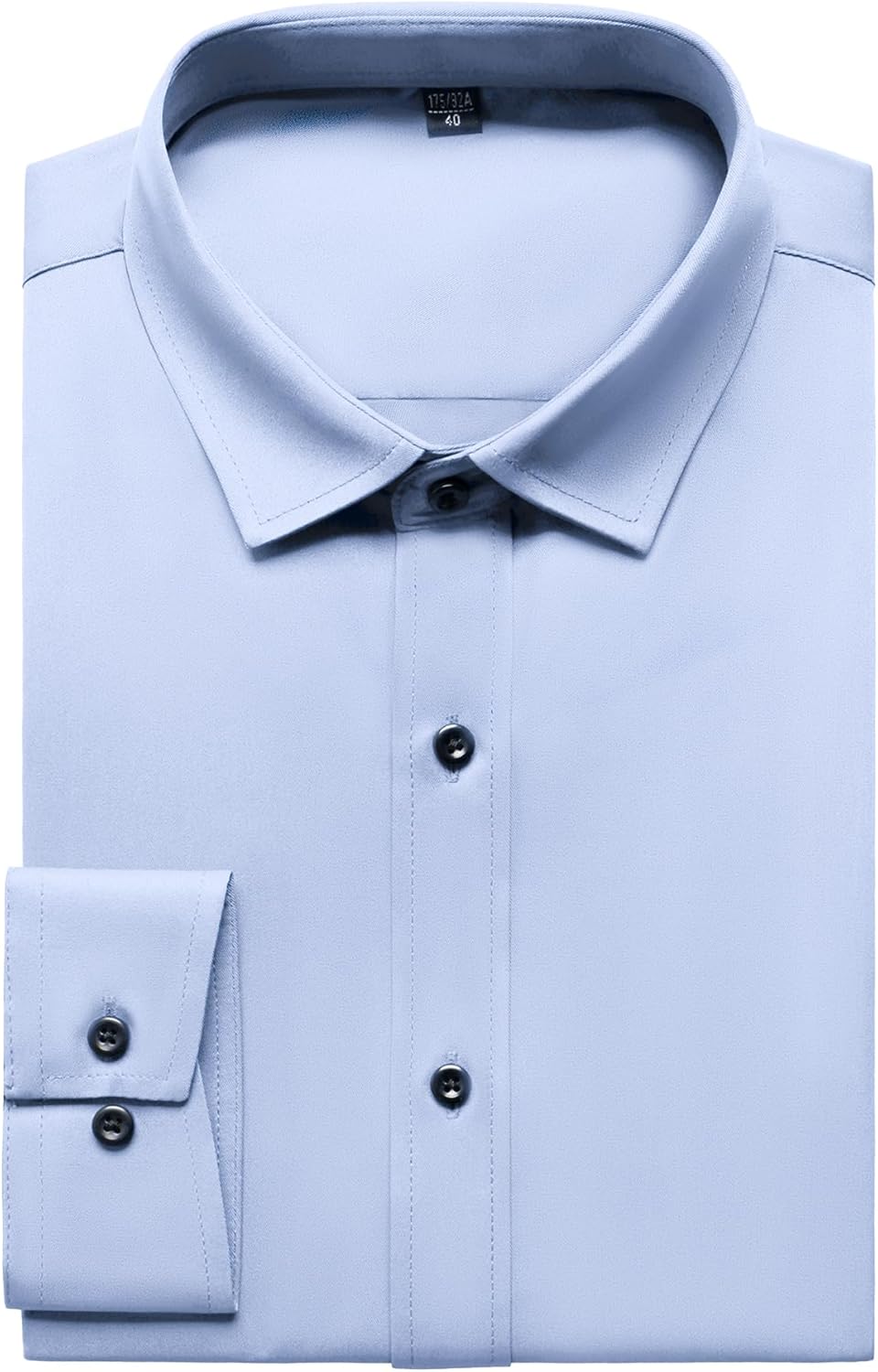 Stitch Boss: Men's Stretch Wrinkle Free Dress Shirts Formal Wedding Prom Long Sleeve Slim Fit Button Down Shirt