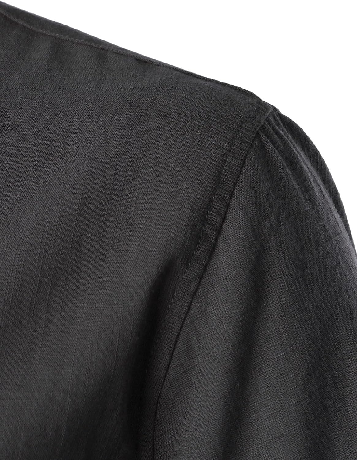 Stitch Boss: Men's Summer Lightweight Cotton Linen Shirts Casual Short Sleeve Breathable Banded Collar Henley for Beach Vacation
