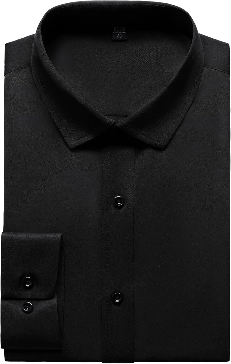 Stitch Boss: Men's Stretch Wrinkle Free Dress Shirts Formal Wedding Prom Long Sleeve Slim Fit Button Down Shirt