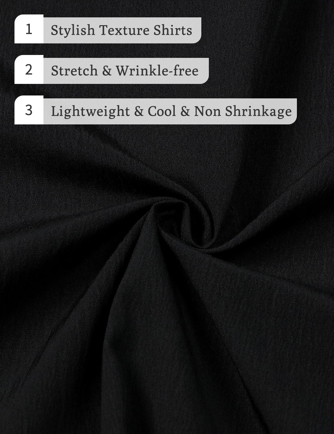 Stitch Boss: Men's Stretch Wrinkle Free Short Sleeve Texture Shirt Summer Lightweight Button Down Shirts for Beach Vacation