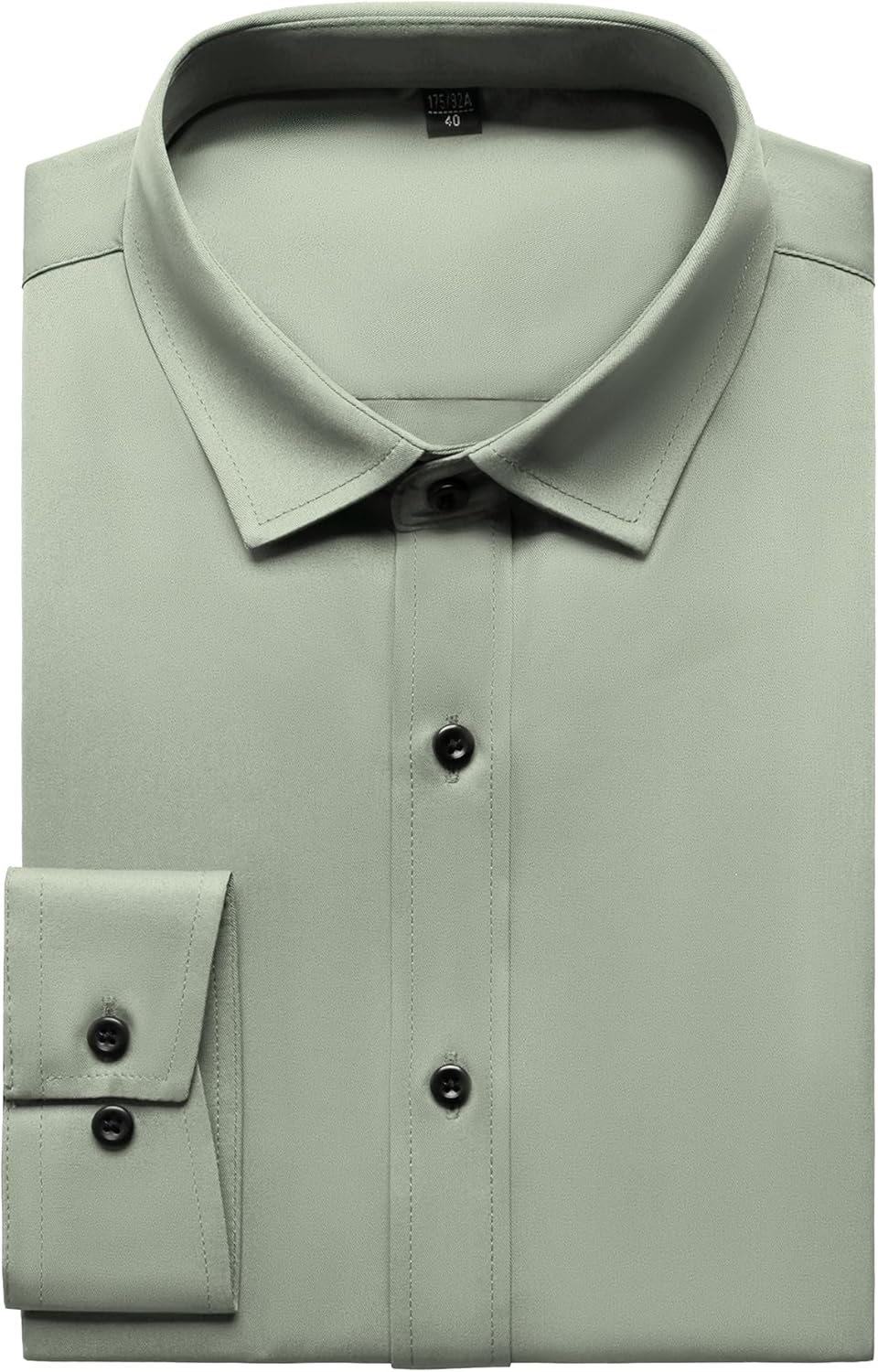 Stitch Boss: Men's Stretch Wrinkle Free Dress Shirts Formal Wedding Prom Long Sleeve Slim Fit Button Down Shirt