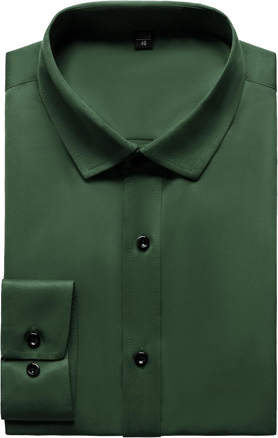 Stitch Boss: Men's Stretch Wrinkle Free Dress Shirts Formal Wedding Prom Long Sleeve Slim Fit Button Down Shirt