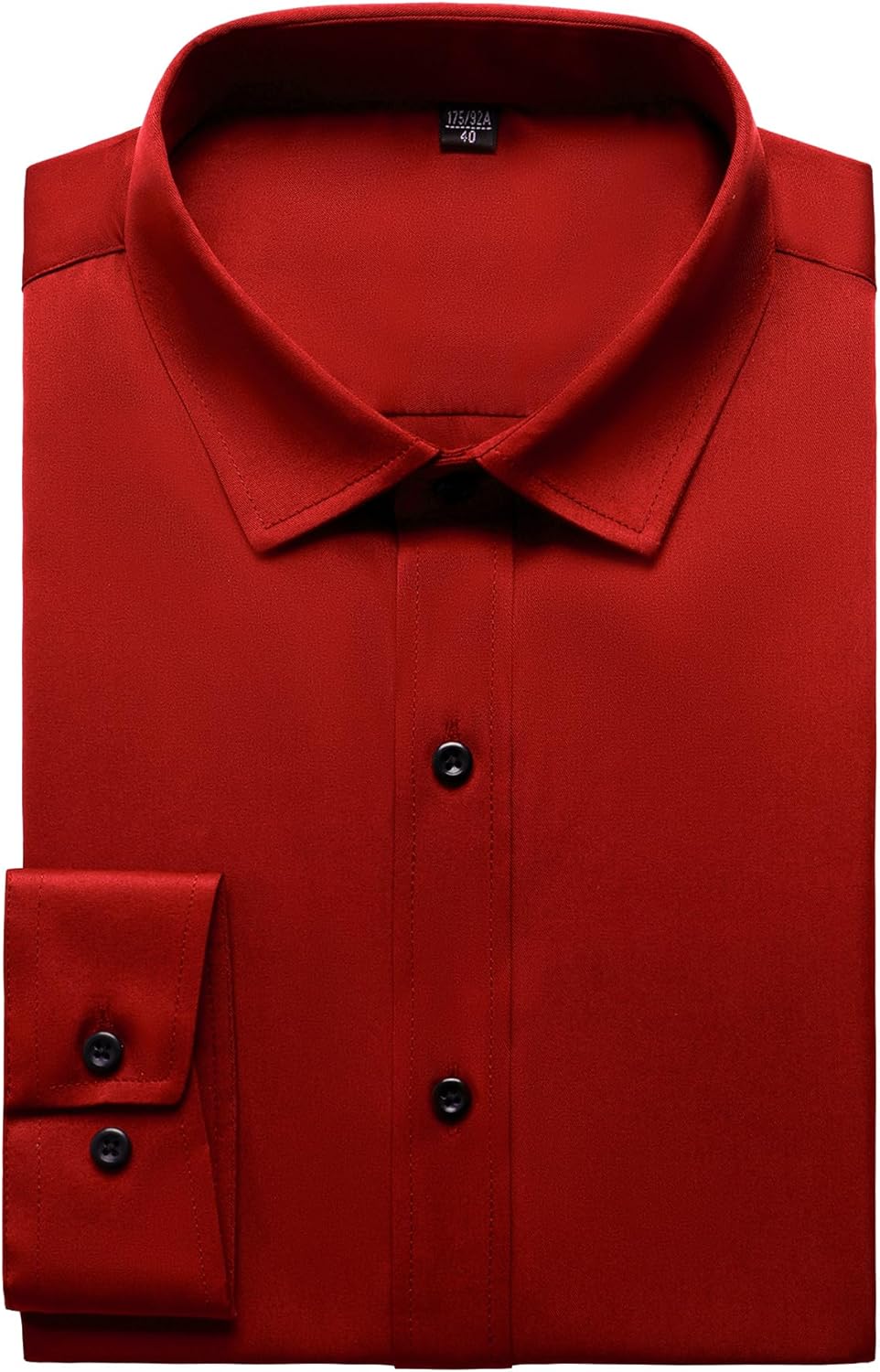 Stitch Boss: Men's Stretch Wrinkle Free Dress Shirts Formal Wedding Prom Long Sleeve Slim Fit Button Down Shirt