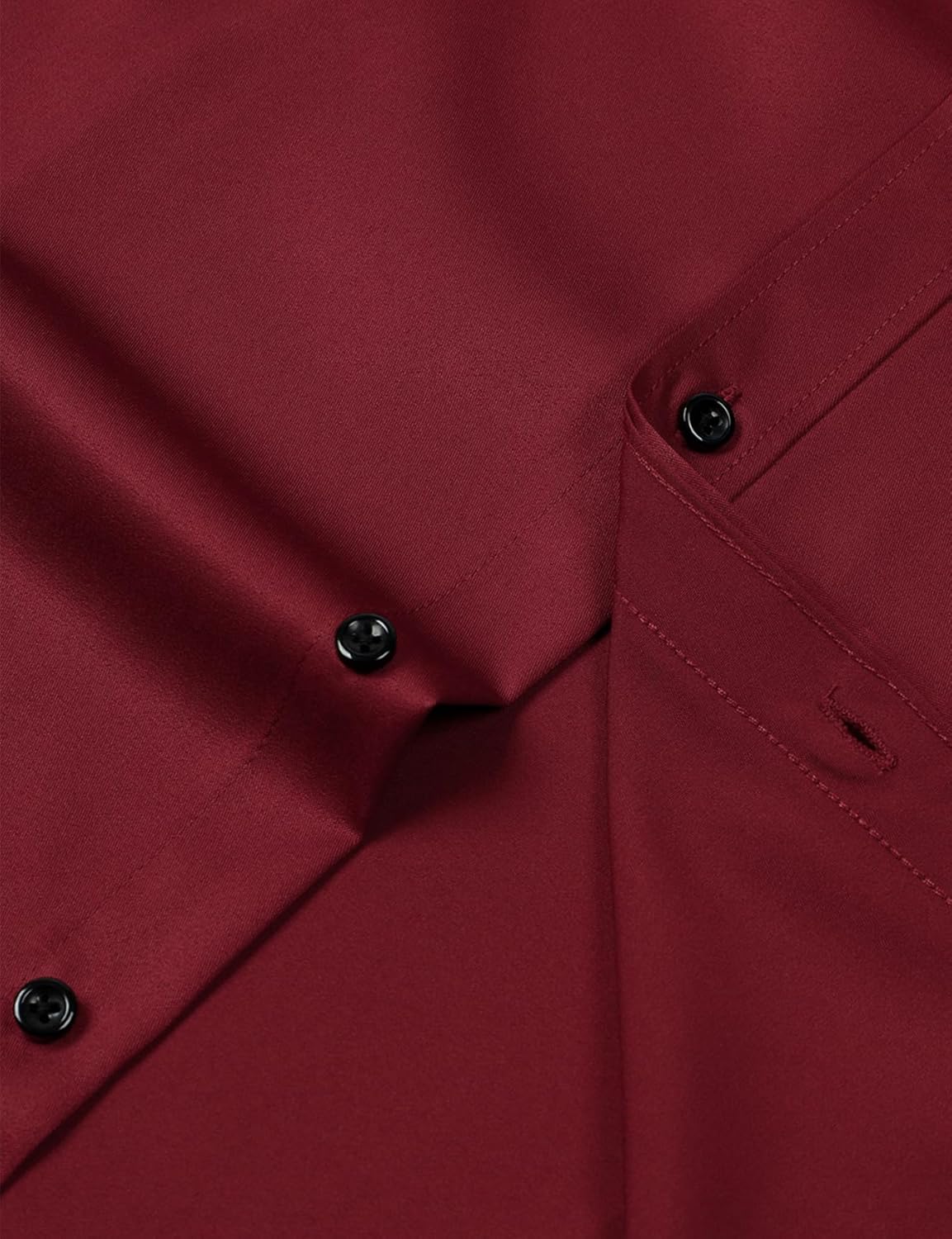 Stitch Boss: Men's Stretch Wrinkle Free Dress Shirts Formal Wedding Prom Long Sleeve Slim Fit Button Down Shirt